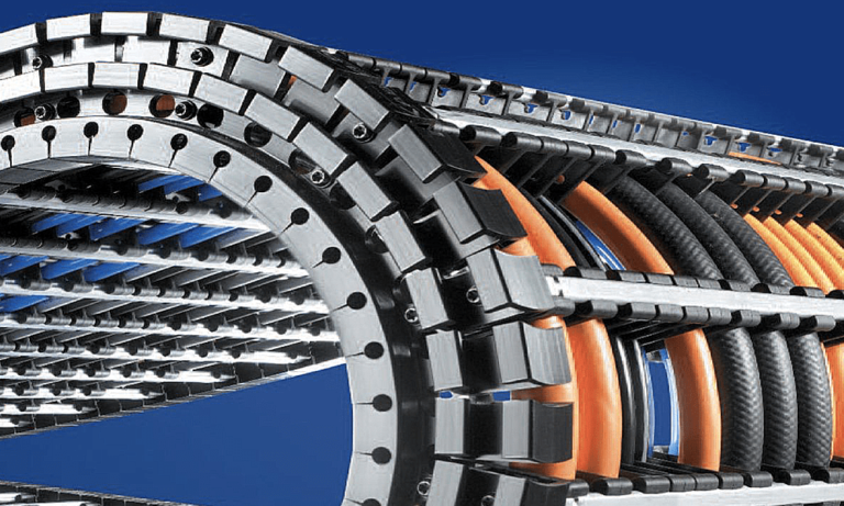 Los Power Tracks son también conocidos como sistemas de guía de cables o cadenas portacables